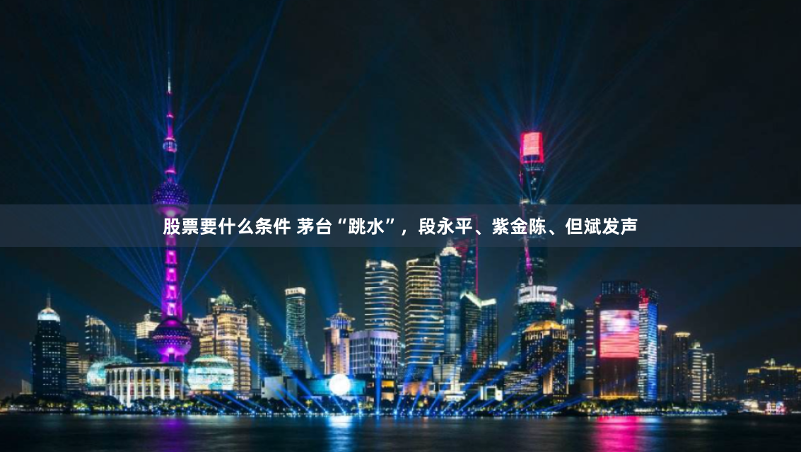 股票要什么条件 茅台“跳水”，段永平、紫金陈、但斌发声